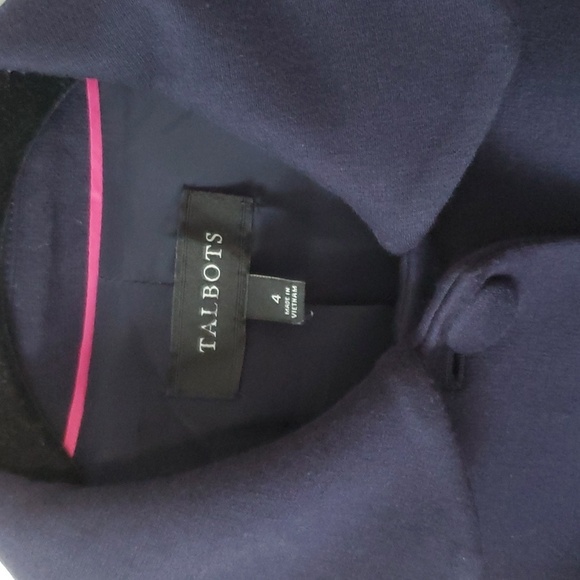 Talbots Women's Blazer Jacket Navy Blue sz 4 - Picture 7 of 12